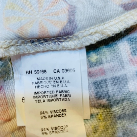 Karen Kane Print Top 2X Houses by the Sea Ocean Tropical Cruise Vacation - Picture 14 of 15